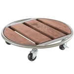 Kép 2/3 - Nortene Flora Roll Metal Wood virágalátét fémből és fából 35 cm