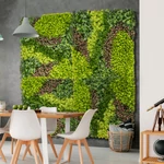 Kép 1/7 - Nortene Vertical Costa műanyag zöldfal színes levelekkel és cikk-cakk mintával (100x100cm)