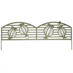 Kép 1/4 - Nortene metal border mini kerítés, festett fém ágyásszegély (40x100 cm) - Puppy, mák