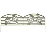 Kép 1/3 - Nortene metal border mini kerítés, festett fém ágyásszegély (40x100 cm) - Puppy, mák