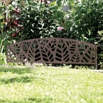 Kép 2/4 - Nortene metal border mini kerítés, festett fém ágyásszegély (40x100 cm) - Athea, levél