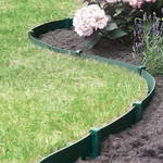 Kép 2/3 - Nortene Etik Bordura rugalmas, újrahasznosított ágyásszegély, 15 cm x 10m zöld