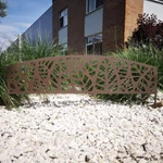 Kép 3/4 - Nortene metal border mini kerítés, festett fém ágyásszegély (40x100 cm) - Athea, levél