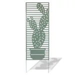 Kép 1/5 - Nortene Deco Panel Cactus fém panel, dekoratív motívumokkal 60x150 cm
