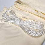 Kép 7/7 - Nortene napvitorla háromszög alakú - 3,6 x 3,6 x 3,6, barna (Sun-Net Kit Polyester)