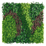 Kép 2/7 - Nortene Vertical Costa műanyag zöldfal színes levelekkel és cikk-cakk mintával (100x100cm)