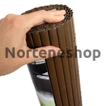 Kép 5/5 - Nortene-Catral Litecane ovális profilú műanyag nád, 1x3m, barna