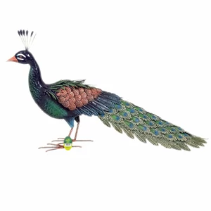 Nortene Peacky színes fém páva 28 x 94 x 52 cm