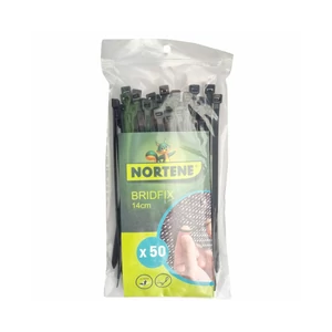 Nortene Bridfix gyorskötöző - 50 db/csomag, 14 cm, Fekete