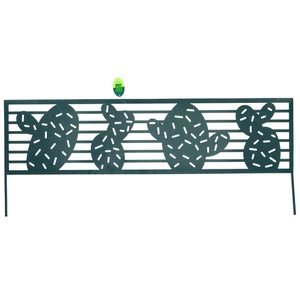 Nortene metal border mini kerítés, festett fém ágyásszegély (40x100 cm) - Cactus, kaktusz