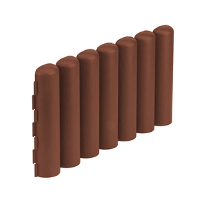 Nortene-Catral Clickborder Tronco rönk jellegű LOP ágyásszegély (5 db szegély/csomag) 2 méter, barna