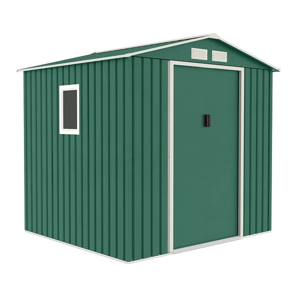 Nortene-Catral Metalshed Menorca kerti fém tároló ház, zöld 2,14 x 2,05 x 1,94 m