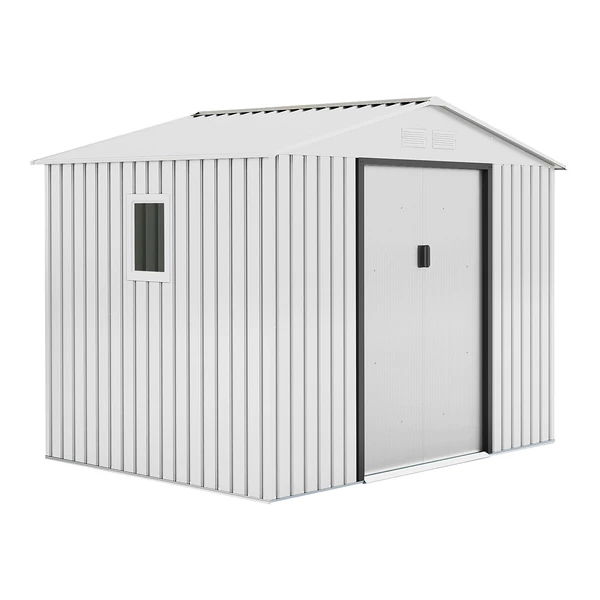 Nortene-Catral Metalshed Mallorca kerti fém tároló ház fehér 2,78 x 2,12 x 1,94 m