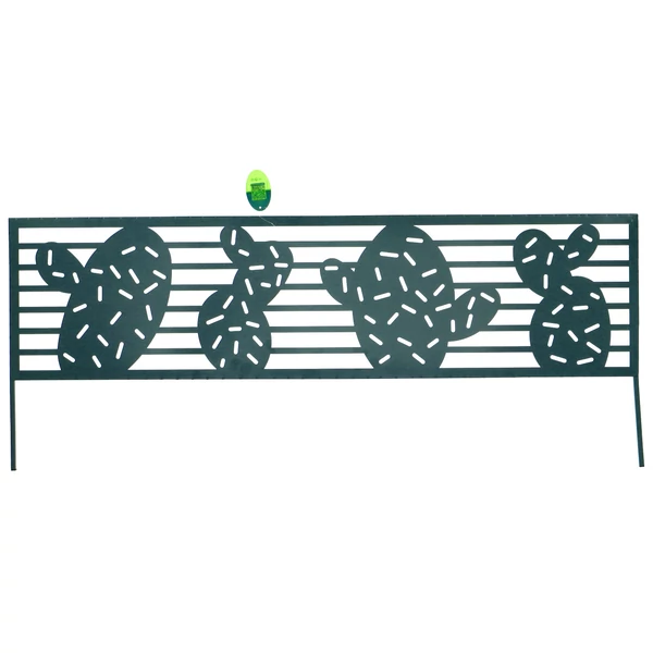 Nortene metal border mini kerítés, festett fém ágyásszegély (40x100 cm) - Cactus, kaktusz