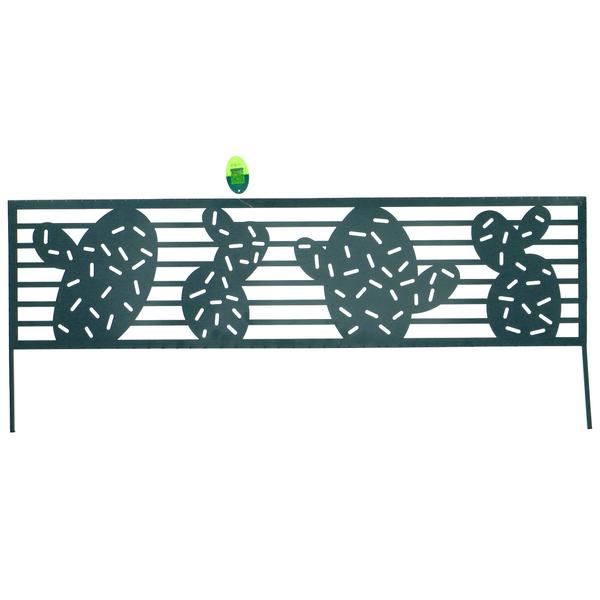 Nortene metal border mini kerítés, festett fém ágyásszegély (40x100 cm) - Cactus, kaktusz