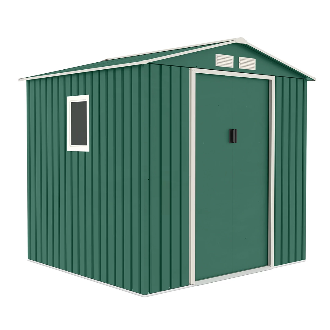 Nortene-Catral Metalshed Menorca kerti fém tároló ház, zöld 2,14 x 2,05 x 1,94 m