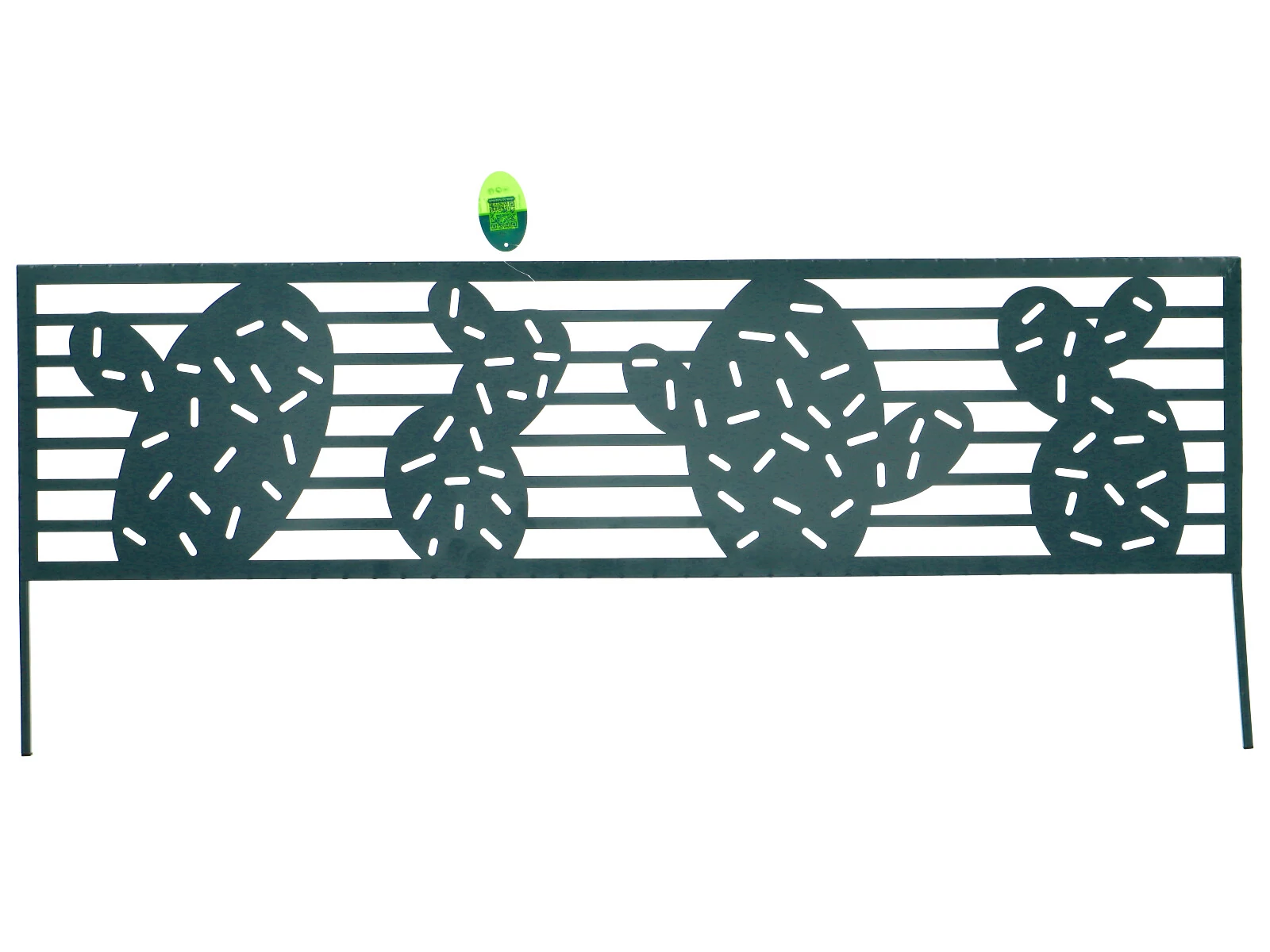 Nortene metal border mini kerítés, festett fém ágyásszegély (40x100 cm) - Cactus, kaktusz