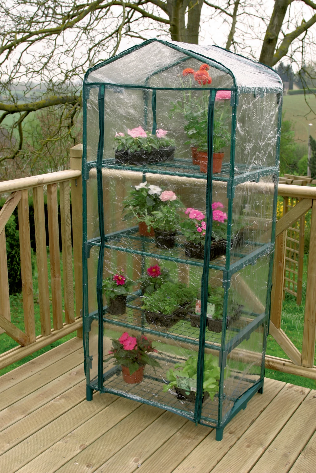 Nortene Balcony 3 / Balcony 4  melegház erkélyre, 1,58x0,5x0,7, Zöld