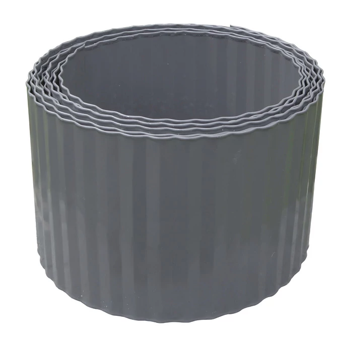 Nortene Steely Bordura galvanizált acél ágyásszegély 6m x 14 cm, antracit