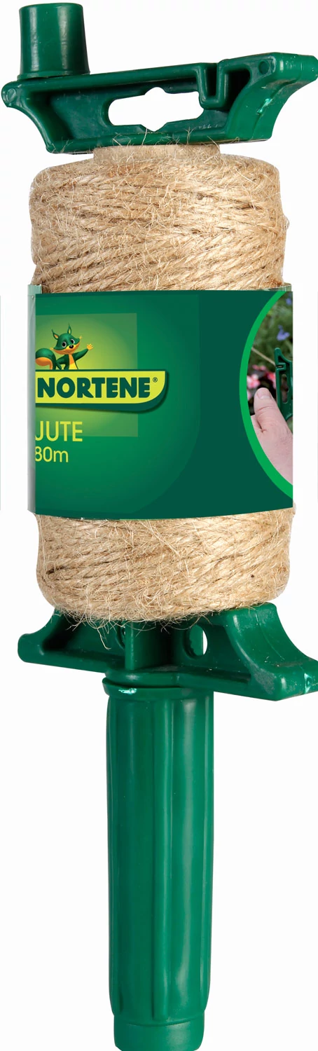 Nortene Jute kerti zsineg - adagolóval, 80 m , Bézs
