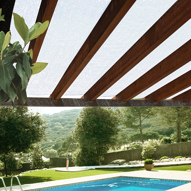 Nortene Sun-Net / HDPE  árnyékolóháló pergolára, fehér, 4x5m