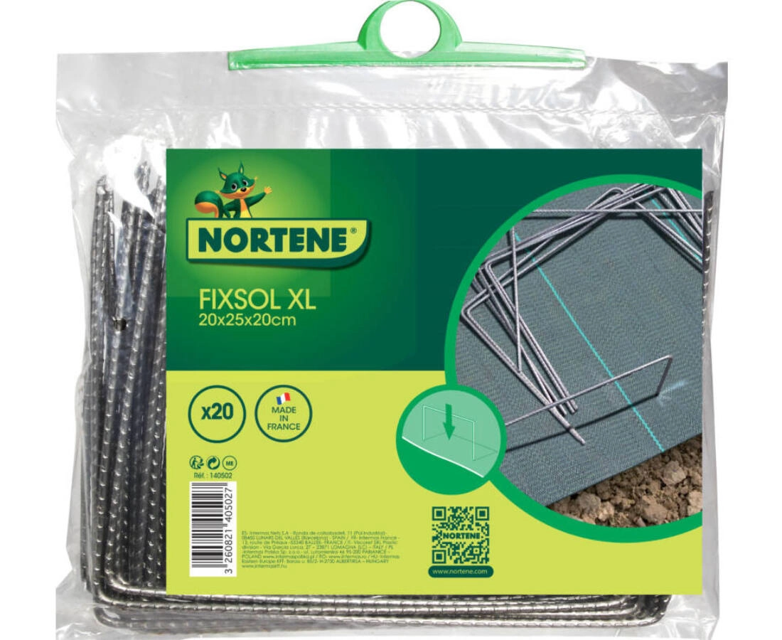 Nortene Fixsol XL galvanizált fém rögzítő 20 db/csomag