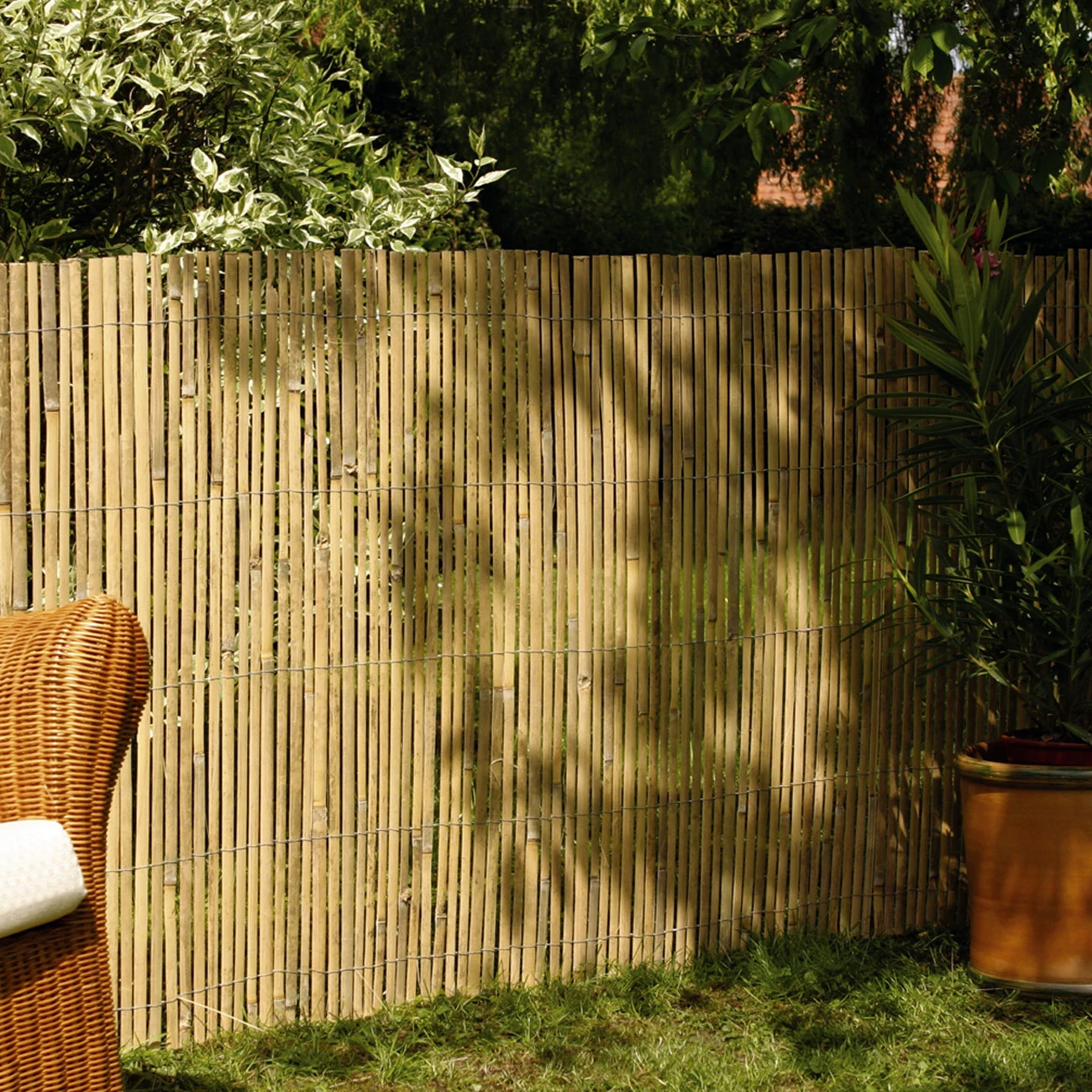 Nortene Bamboocane bambusznád kerítés, 1x5m, bézs